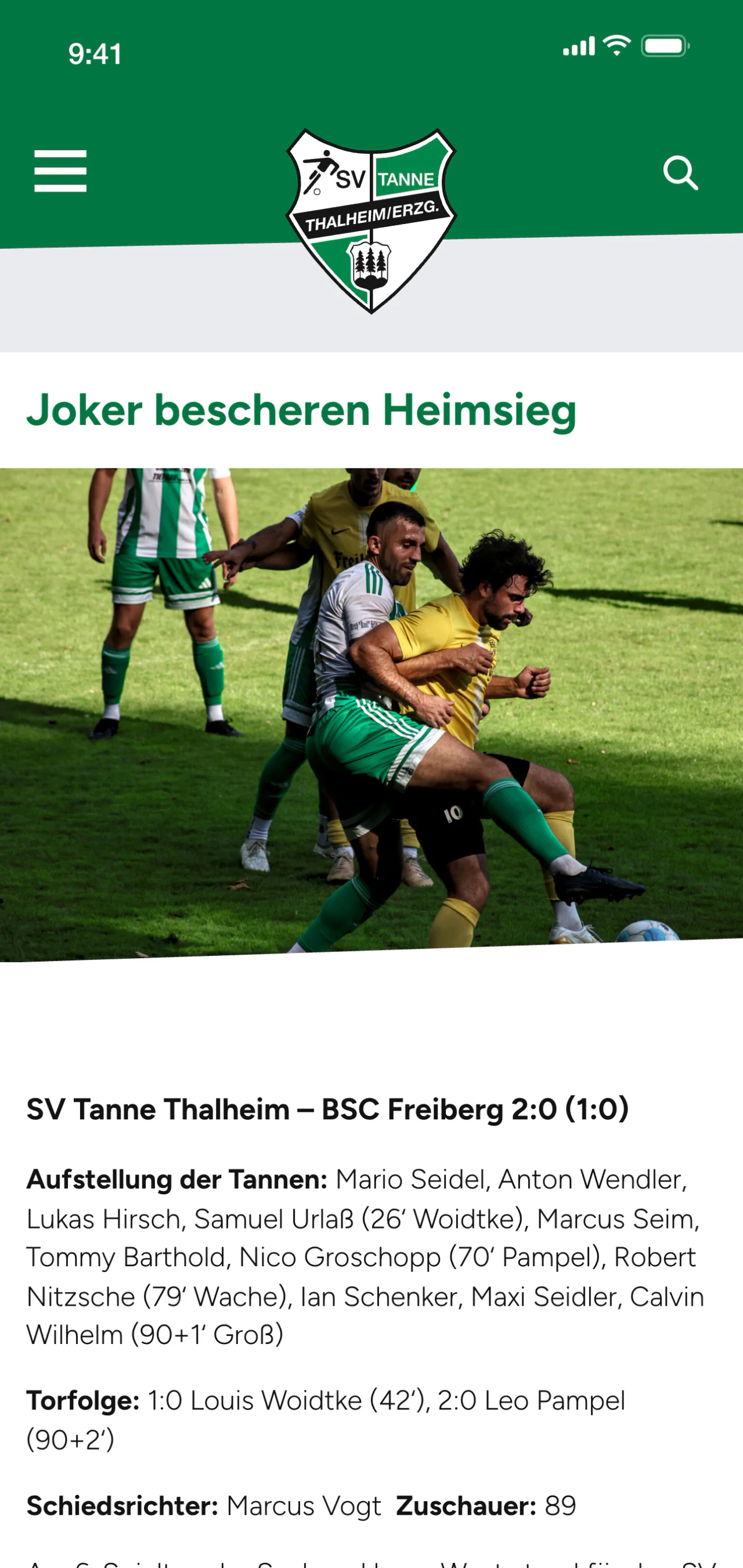 Spielbericht